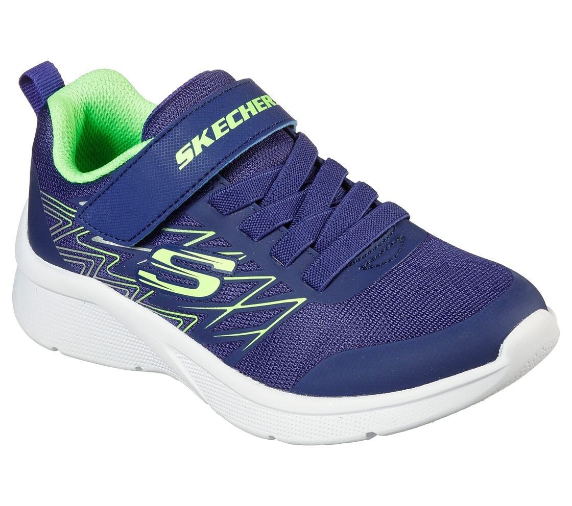 Skechers Microspec - Texlor -Navy/Lime