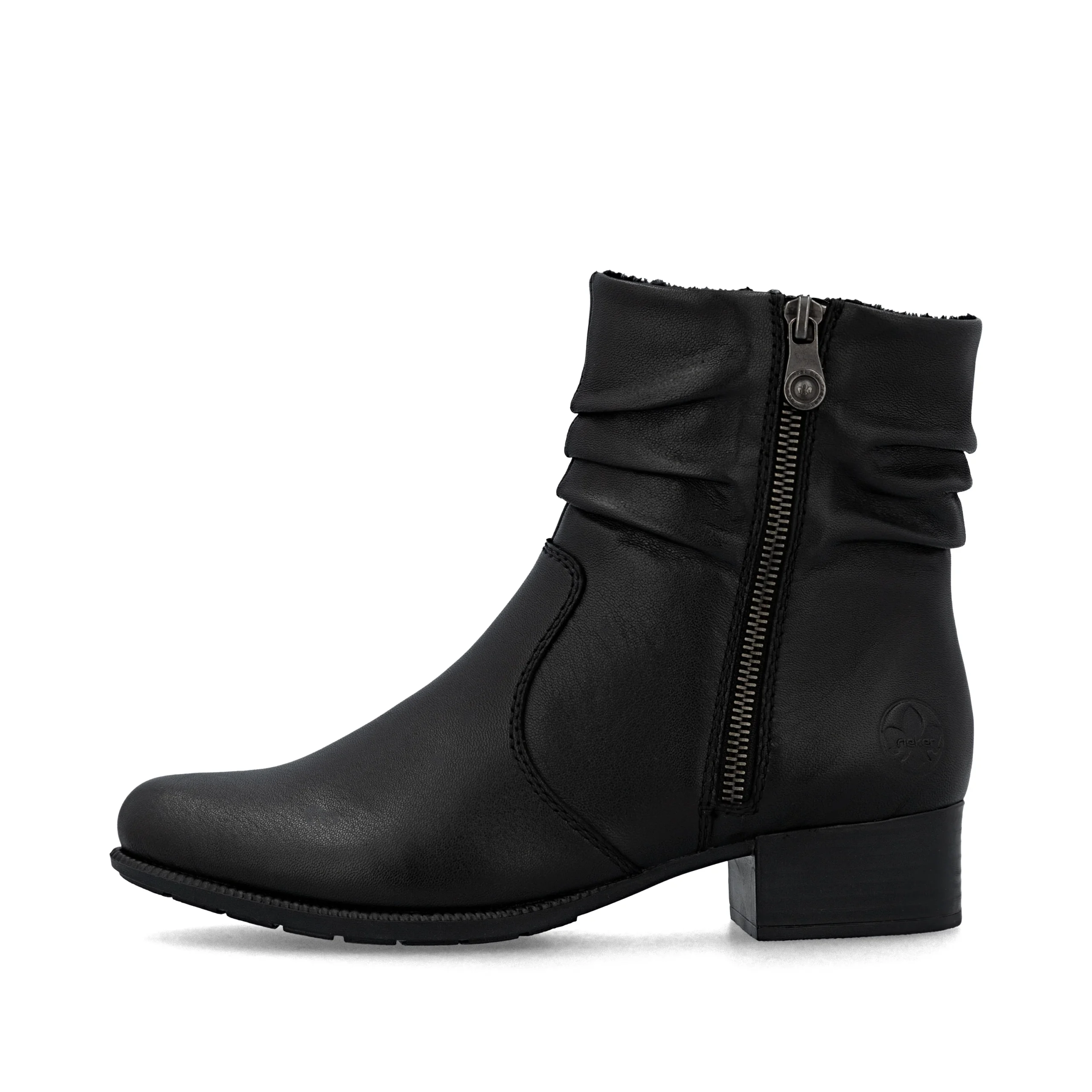 Rieker 78656-00 ladies black zip boots - Image 4