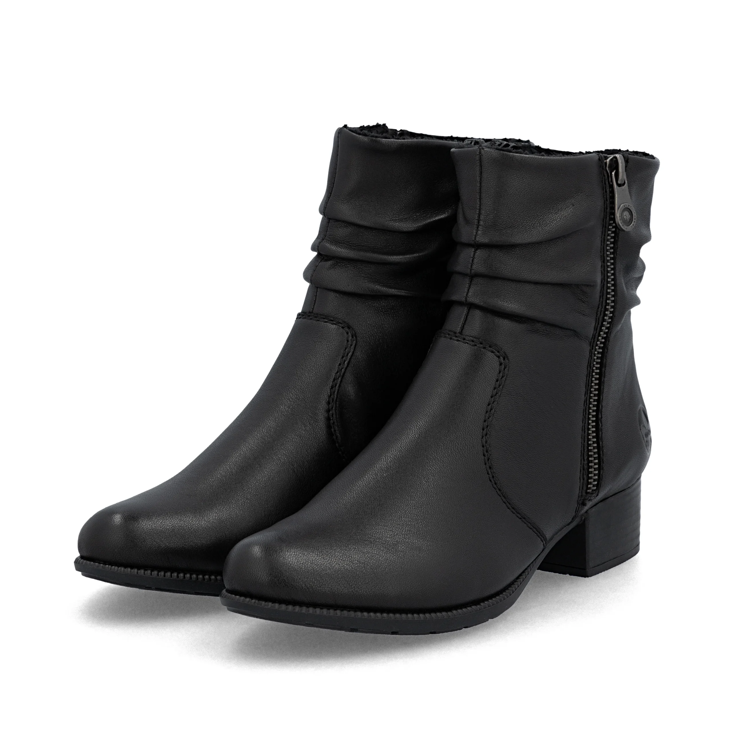 Rieker 78656-00 ladies black zip boots - Image 3